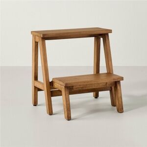 Hearth & Hand Magnolia 18" Wood Kitchen Step Stool Aged Oak